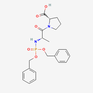 molecular formula C22H27N2O6P B14450896 N-[Bis(benzyloxy)phosphoryl]-L-alanyl-L-proline CAS No. 74407-16-2