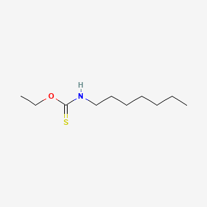 molecular formula C10H21NOS B14450929 Carbamic acid, N-heptylthio-, O-ethyl ester CAS No. 73747-49-6