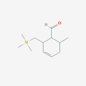 molecular formula C12H22OSi B14450963 6-Methyl-2-[(trimethylsilyl)methyl]cyclohex-3-ene-1-carbaldehyde CAS No. 72952-63-7