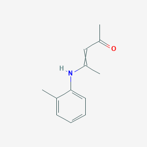 molecular formula C12H15NO B14450969 4-(2-Methylanilino)pent-3-en-2-one CAS No. 75924-41-3