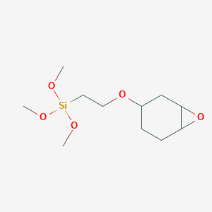 molecular formula C11H22O5Si B14450984 Trimethoxy{2-[(7-oxabicyclo[4.1.0]heptan-3-yl)oxy]ethyl}silane CAS No. 76910-86-6
