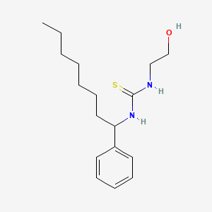 molecular formula C17H28N2OS B14451037 N-(2-Hydroxyethyl)-N'-(1-phenyloctyl)thiourea CAS No. 74787-60-3