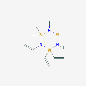 molecular formula C9H19N3Si3 B14451089 Trimethyltrivinylcyclotrisilazane 