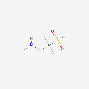 molecular formula C6H15NO2S B1445115 (2-Methanesulfonyl-2-methylpropyl)(methyl)amine CAS No. 1249167-64-3