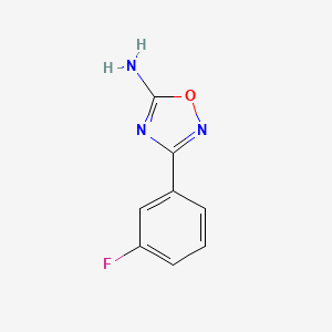 molecular formula C8H6FN3O B1445116 3-(3-Fluorophenyl)-1,2,4-oxadiazol-5-amine CAS No. 1249911-82-7