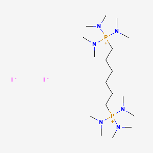 molecular formula C18H48I2N6P2 B14451188 Hexamethylenebis(tris(dimethylamino)phosphonium iodide) CAS No. 73790-45-1