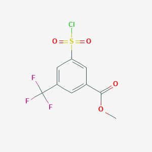 molecular formula C9H6ClF3O4S B1445121 Methyl 3-(chlorosulfonyl)-5-(trifluoromethyl)benzoate CAS No. 1146354-95-1
