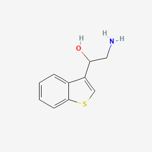 molecular formula C10H11NOS B1445123 Benzo[b]thiophene-3-methanol, alpha-(aminomethyl)- CAS No. 801139-45-7