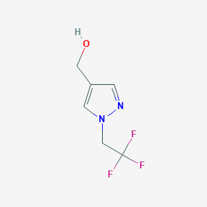 molecular formula C6H7F3N2O B1445124 (1-(2,2,2-三氟乙基)-1H-吡唑-4-基)甲醇 CAS No. 1216001-04-5