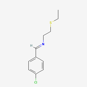molecular formula C11H14ClNS B14451246 N-(2-(Ethylthio)ethyl)-p-chlorobenzylidenimine CAS No. 73728-71-9