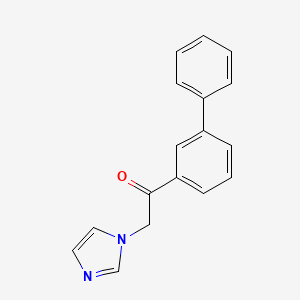 molecular formula C17H14N2O B14451256 1-(Biphenyl-3-yl)-2-(1h-imidazol-1-yl)ethanone CAS No. 73931-86-9