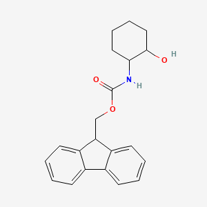 molecular formula C21H23NO3 B1445128 9H-芴-9-基甲基 N-(2-羟基环己基)氨基甲酸酯 CAS No. 1342698-64-9