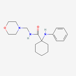 molecular formula C18H27N3O2 B14451288 1-Anilino-N-[(morpholin-4-yl)methyl]cyclohexane-1-carboxamide CAS No. 78349-34-5