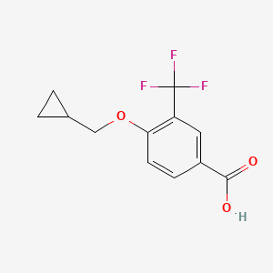 molecular formula C12H11F3O3 B1445129 4-(Cyclopropylmethoxy)-3-(trifluoromethyl)benzoic acid CAS No. 1206124-83-5