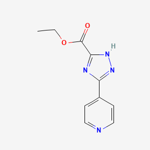 molecular formula C10H10N4O2 B1445133 ethyl 3-(pyridin-4-yl)-1H-1,2,4-triazole-5-carboxylate CAS No. 648430-88-0