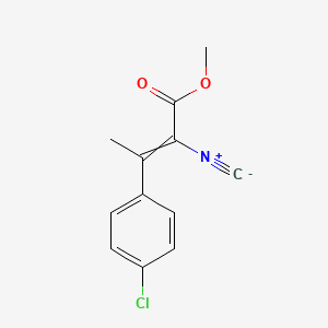 molecular formula C12H10ClNO2 B14451375 Methyl 3-(4-chlorophenyl)-2-isocyanobut-2-enoate CAS No. 76203-06-0