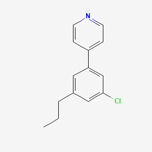 molecular formula C14H14ClN B14451378 4-(3-Chloro-5-propylphenyl)pyridine CAS No. 73398-86-4