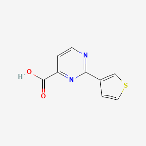 molecular formula C9H6N2O2S B1445138 2-(Thiophen-3-yl)pyrimidine-4-carboxylic acid CAS No. 1343335-87-4