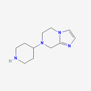 4-{5H,6H,7H,8H-imidazo[1,2-a]pyrazin-7-yl}piperidine