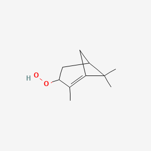 molecular formula C10H16O2 B14451427 2,6,6-Trimethylbicyclo[3.1.1]hept-1-ene-3-peroxol CAS No. 76185-09-6