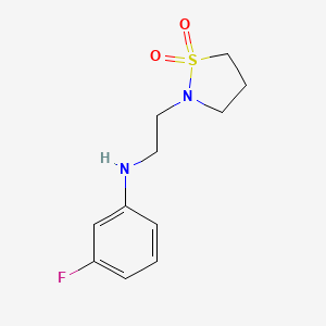 2-{2-[(3-Fluorophenyl)amino]ethyl}-1lambda6,2-thiazolidine-1,1-dione