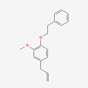 molecular formula C18H20O2 B14451468 Benzene, 2-methoxy-1-(2-phenylethoxy)-4-(2-propenyl)- CAS No. 75925-43-8
