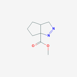 molecular formula C8H12N2O2 B144515 Methyl 3,3a,4,5,6,6a-hexahydrocyclopenta[c]pyrazole-6a-carboxylate CAS No. 132903-58-3