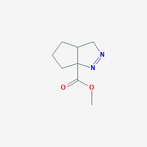 molecular formula C8H12N2O2 B144515 Methyl 3a,4,5,6-tetrahydrocyclopenta[c]pyrazole-6a(3H)-carboxylate CAS No. 132903-58-3