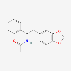 molecular formula C17H17NO3 B14451501 N-[2-(2H-1,3-Benzodioxol-5-yl)-1-phenylethyl]acetamide CAS No. 76306-61-1