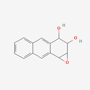 molecular formula C14H12O3 B14451527 1a,2,3,9b-Tetrahydroanthra(1,2-b)oxirene-2,3-diol CAS No. 75947-55-6