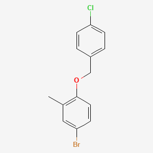 4-Bromo-1-[(4-chlorophenyl)methoxy]-2-methylbenzene
