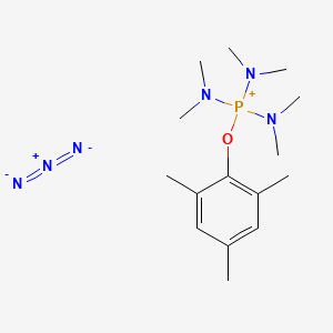 molecular formula C15H29N6OP B14451565 Tris(dimethylamino)(2,4,6-trimethylphenoxy)phosphanium azide CAS No. 73014-63-8
