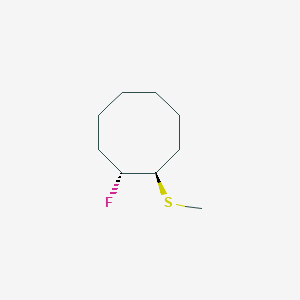 molecular formula C9H17FS B14451577 (1R,2R)-1-Fluoro-2-(methylsulfanyl)cyclooctane CAS No. 75825-93-3