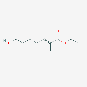 molecular formula C10H18O3 B14451661 Ethyl 7-hydroxy-2-methylhept-2-enoate CAS No. 74844-86-3