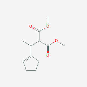 molecular formula C12H18O4 B14451712 Dimethyl [1-(cyclopent-1-en-1-yl)ethyl]propanedioate CAS No. 74545-48-5