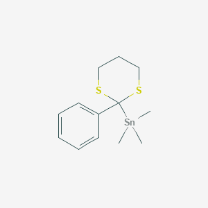 molecular formula C13H20S2Sn B14451714 Trimethyl(2-phenyl-1,3-dithian-2-yl)stannane CAS No. 75768-54-6