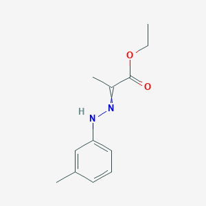 molecular formula C12H16N2O2 B14451728 Ethyl 2-[2-(3-methylphenyl)hydrazinylidene]propanoate CAS No. 73646-99-8