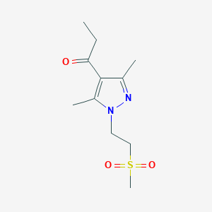 1-[1-(2-methanesulfonylethyl)-3,5-dimethyl-1H-pyrazol-4-yl]propan-1-one
