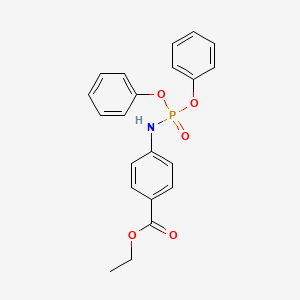 molecular formula C21H20NO5P B14451740 Ethyl 4-(diphenoxyphosphorylamino)benzoate CAS No. 75905-80-5