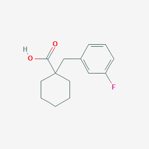 1-[(3-Fluorophenyl)methyl]cyclohexane-1-carboxylic acid
