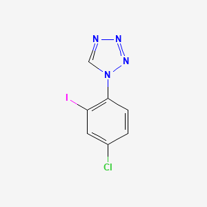 molecular formula C7H4ClIN4 B1445186 1-(4-chloro-2-iodophenyl)-1H-1,2,3,4-tetrazole CAS No. 942316-74-7