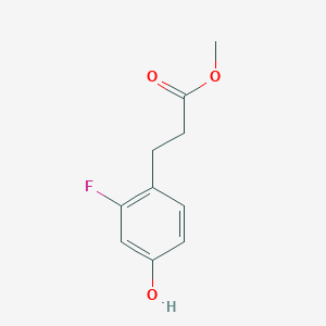 molecular formula C10H11FO3 B1445187 3-(2-Fluoro-4-hydroxy-phenyl)-propionic acid methyl ester CAS No. 1261763-92-1