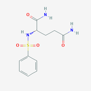 molecular formula C11H15N3O4S B14451873 N~2~-(Benzenesulfonyl)-L-glutamamide CAS No. 77868-08-7