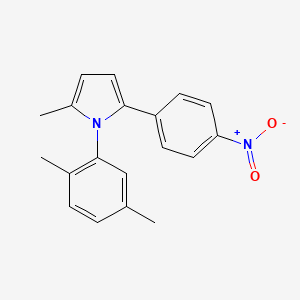 molecular formula C19H18N2O2 B14451903 1-(2,5-Dimethylphenyl)-2-methyl-5-(4-nitrophenyl)-1H-pyrrole CAS No. 72772-12-4