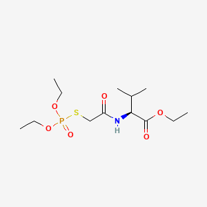 molecular formula C13H26NO6PS B14451982 N-(((Diethoxyphosphinyl)thio)acetyl)-L-valine ethyl ester CAS No. 23701-49-7