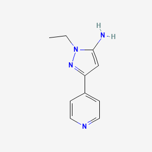 molecular formula C10H12N4 B1445200 1-ethyl-3-(pyridin-4-yl)-1H-pyrazol-5-amine CAS No. 1240522-33-1