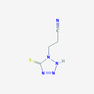 molecular formula C4H5N5S B14452017 3-(5-Sulfanylidene-2,5-dihydro-1H-tetrazol-1-yl)propanenitrile CAS No. 76516-26-2