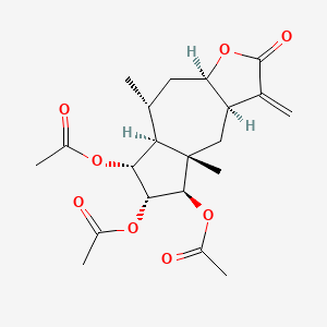 molecular formula C21H28O8 B14452071 Acetylhymenograndin CAS No. 72264-72-3