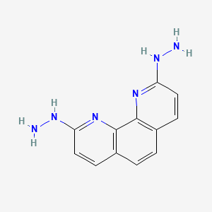 molecular formula C12H12N6 B14452119 2,9-Dihydrazinyl-1,10-phenanthroline CAS No. 74339-62-1