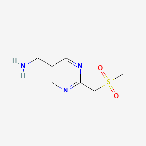 [2-(Methanesulfonylmethyl)pyrimidin-5-yl]methanamine
